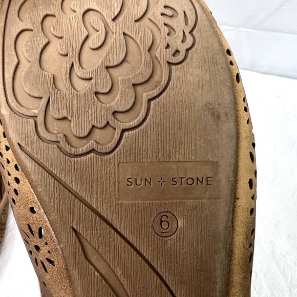 ⭐️2/$10 Sun & Stone Perforated Slip On Sophia Ballet Flat Size 6‎ - Picture 10 of 10